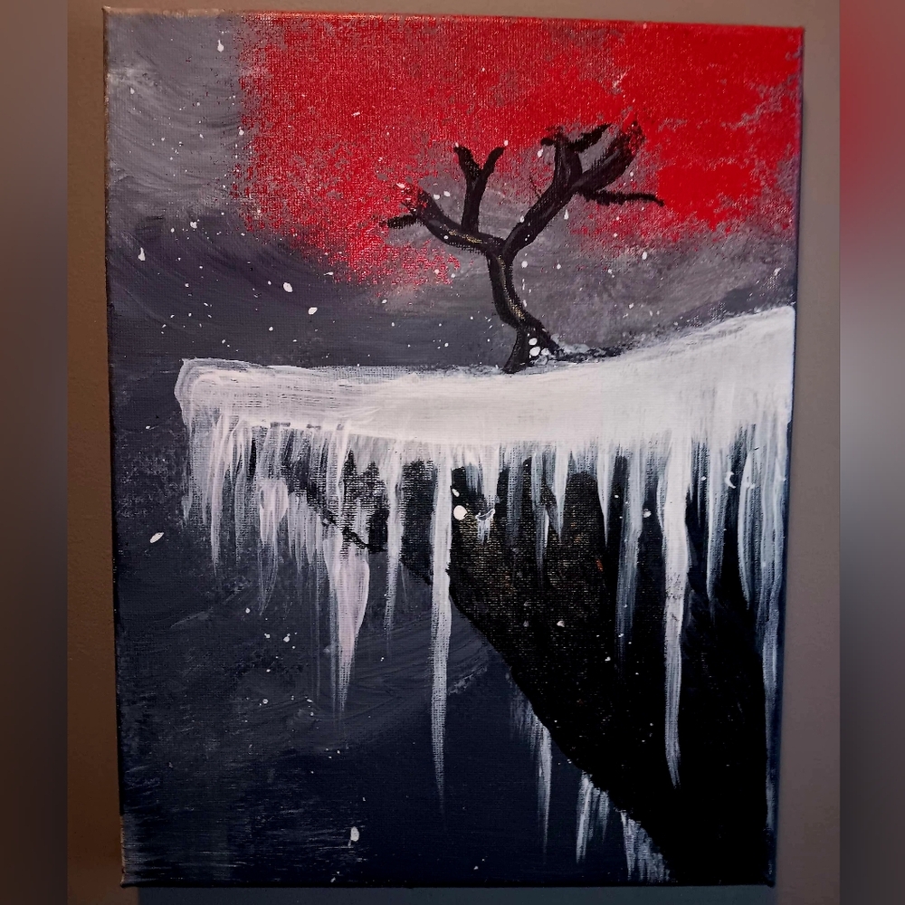 Painting 8x10 custom " Let it Snow"